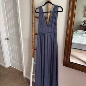 Lulu’s Elegant Blue Sleeveless Dress size small